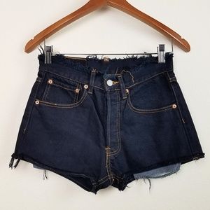 Levi's Wedgie Fit High Rise Raw Edge Shorts